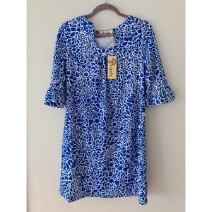 Aryeh•Blue/White Floral Print Dress NWT•Medium